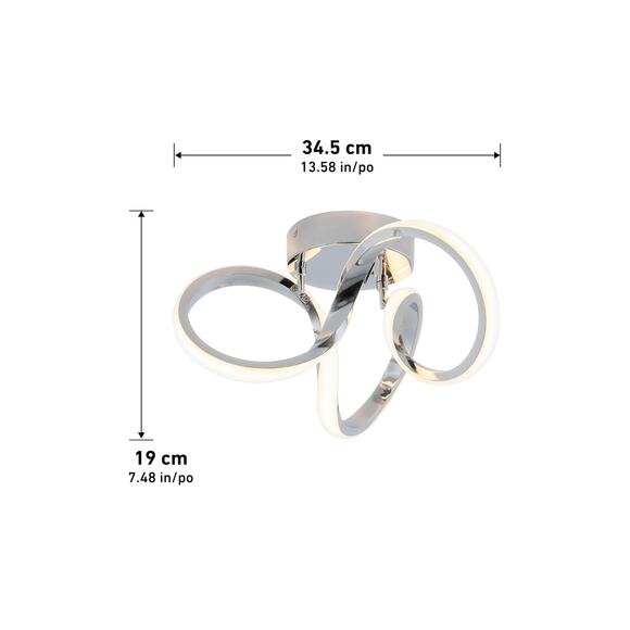 Artika Swirl Flush Mount Light Fixture, Chrome - Picture 5 of 8